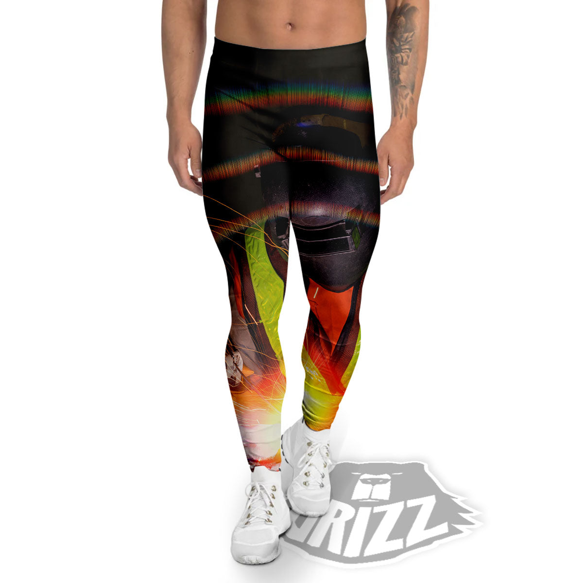 Welder Industrial Print Men's Leggings-grizzshop