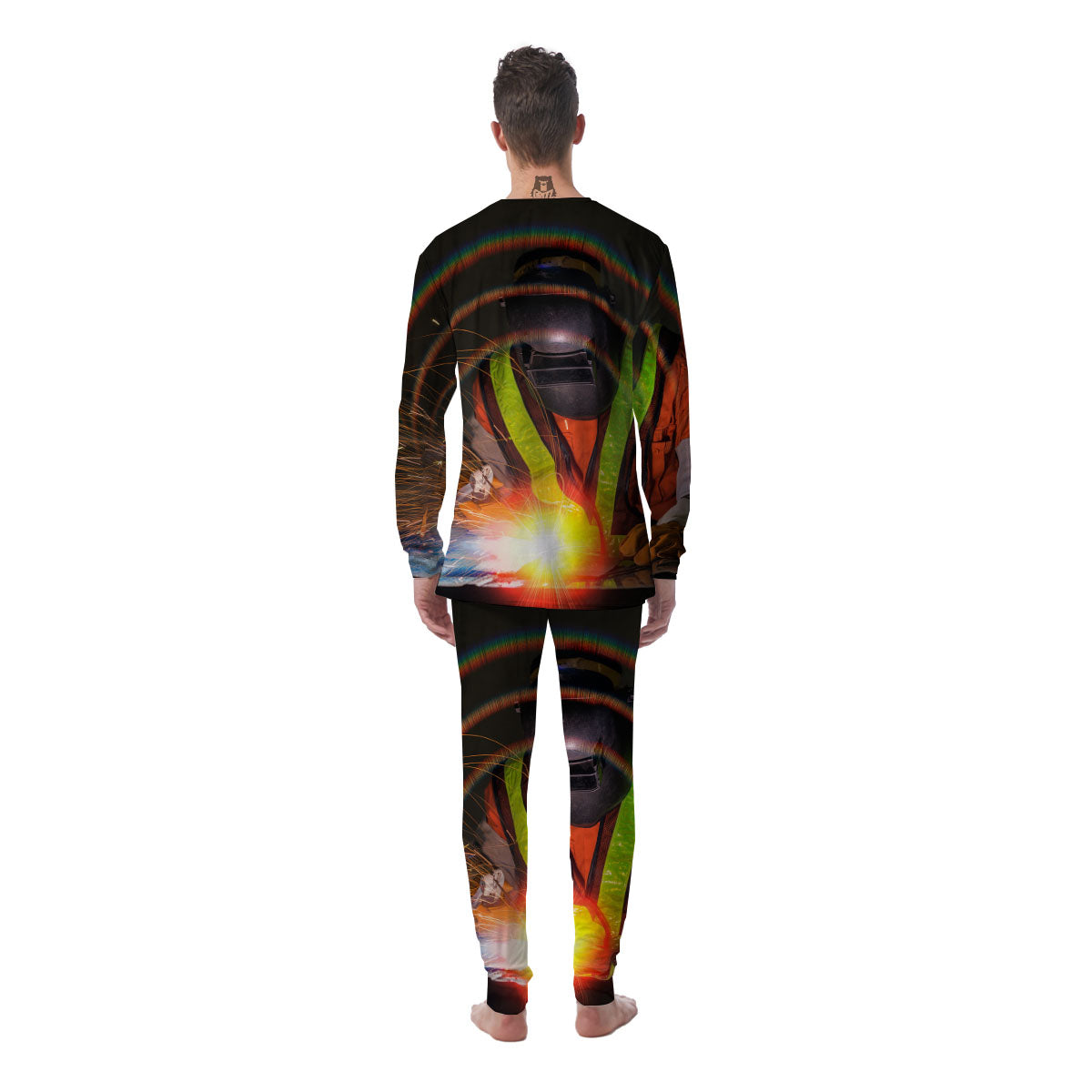 Welder Industrial Print Men's Pajamas-grizzshop