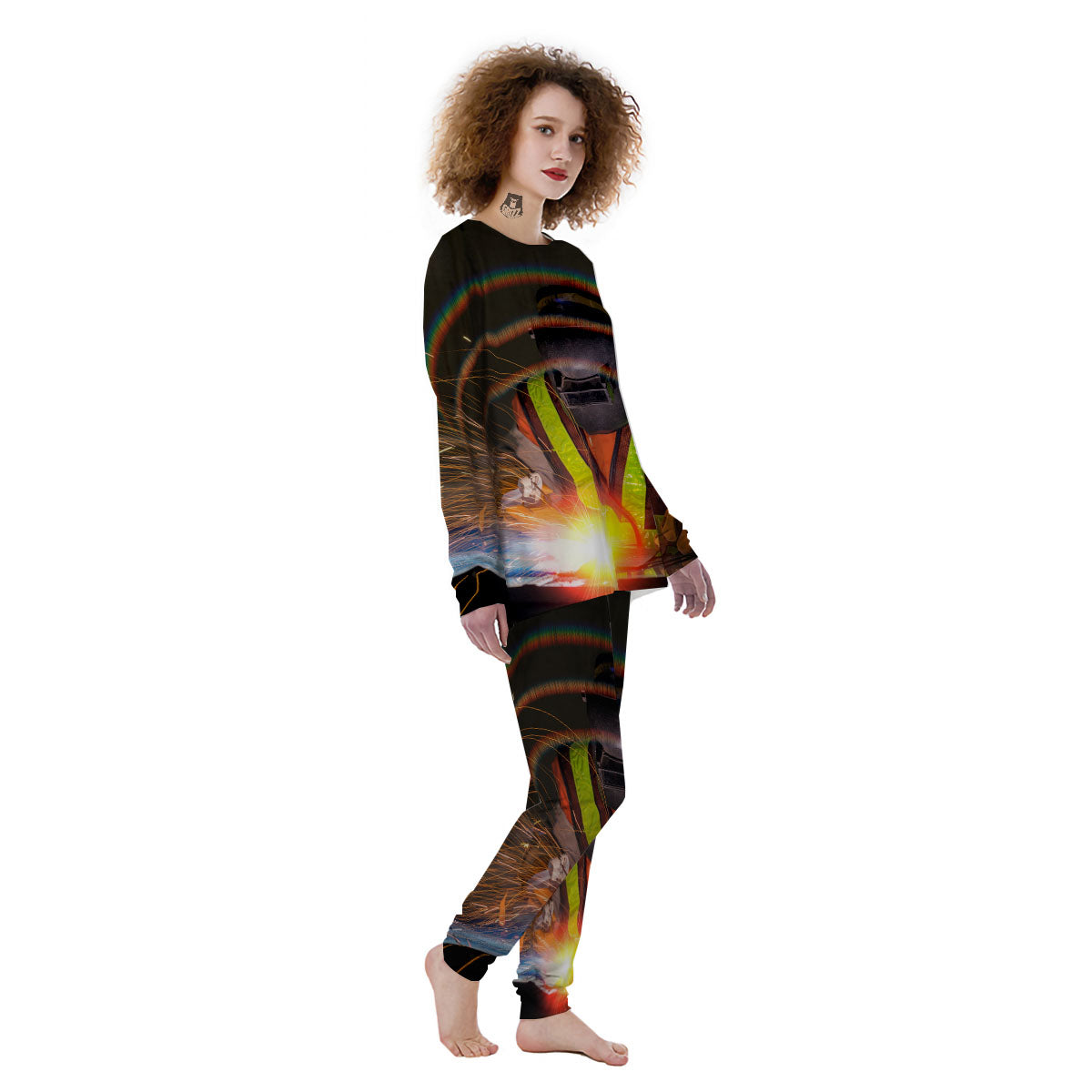 Welder Industrial Print Women's Pajamas-grizzshop