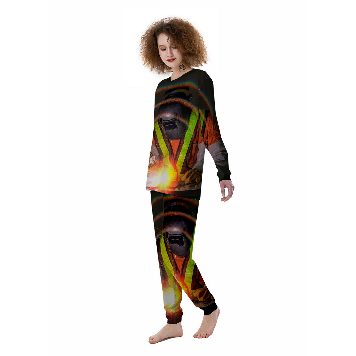 Welder Industrial Print Women's Pajamas-grizzshop