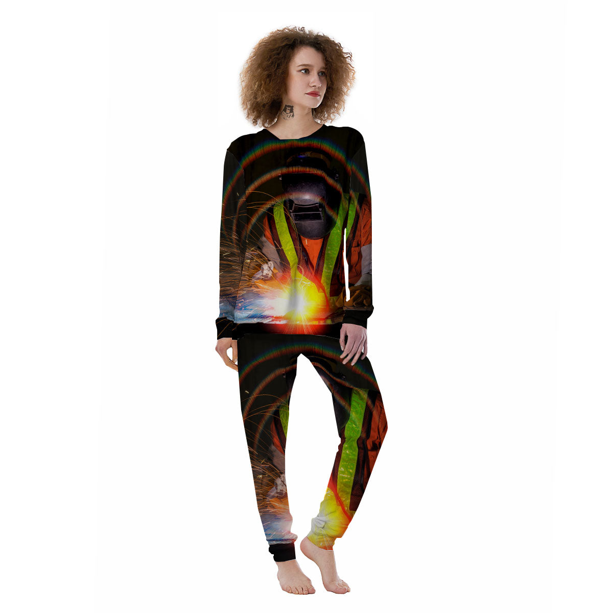 Welder Industrial Print Women's Pajamas-grizzshop