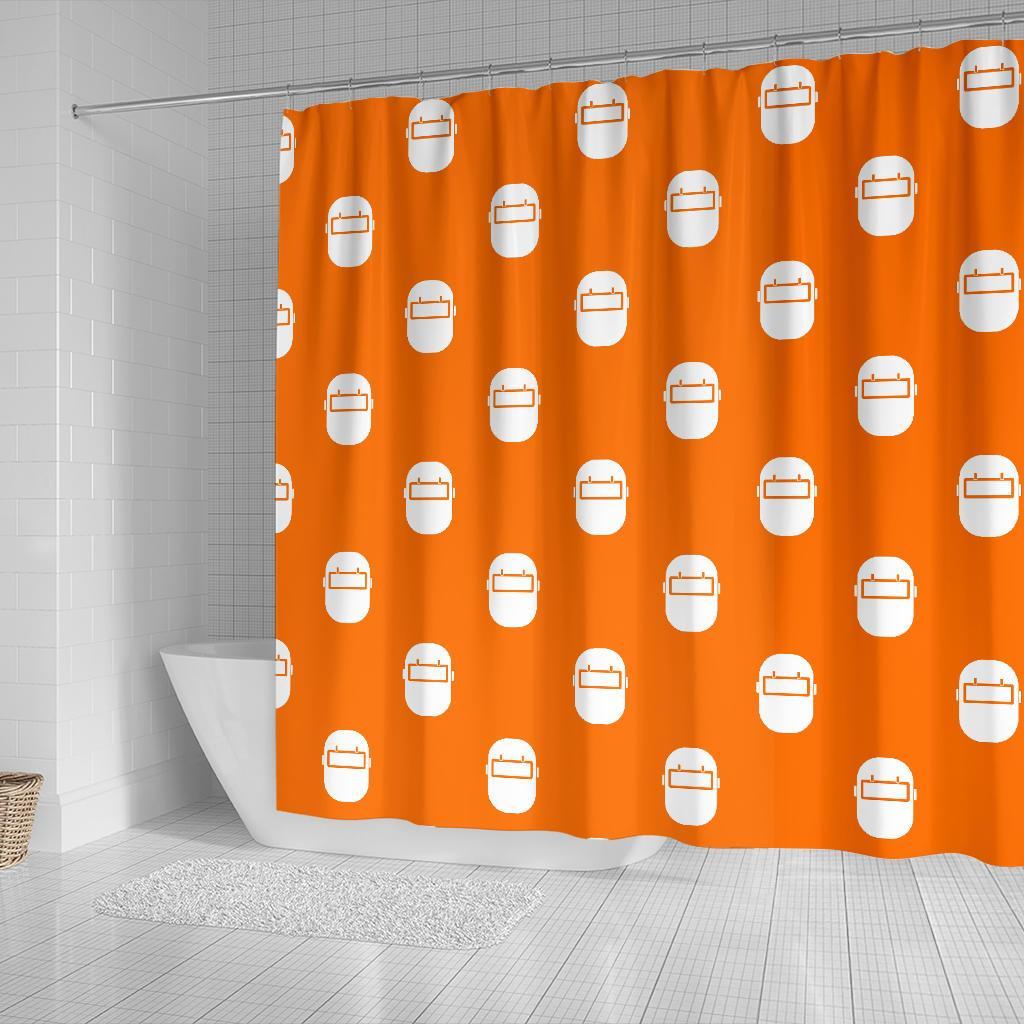 Welder Mask Pattern Print Bathroom Shower Curtain-grizzshop