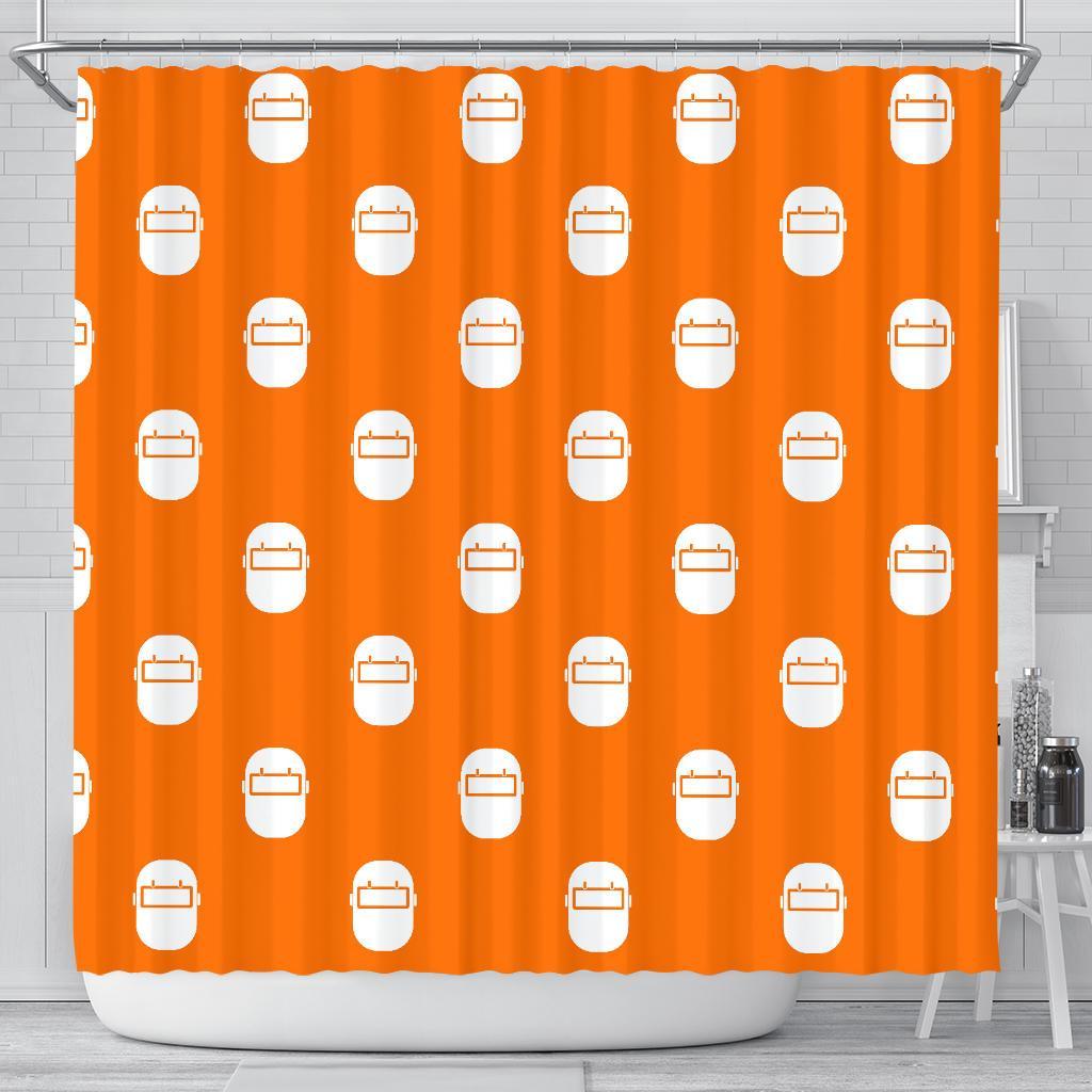 Welder Mask Pattern Print Bathroom Shower Curtain-grizzshop