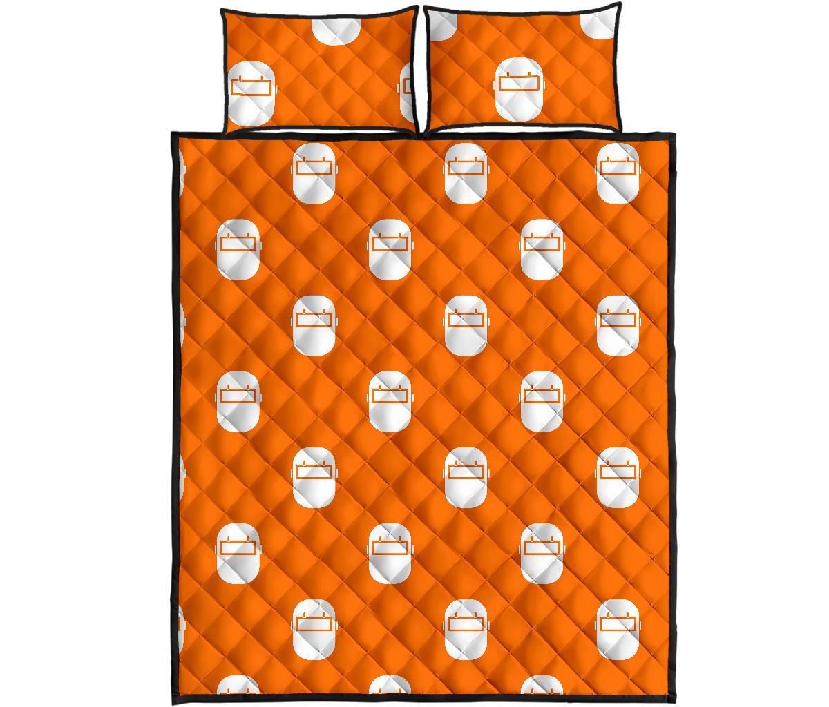 Welder Mask Pattern Print Bed Set Quilt-grizzshop