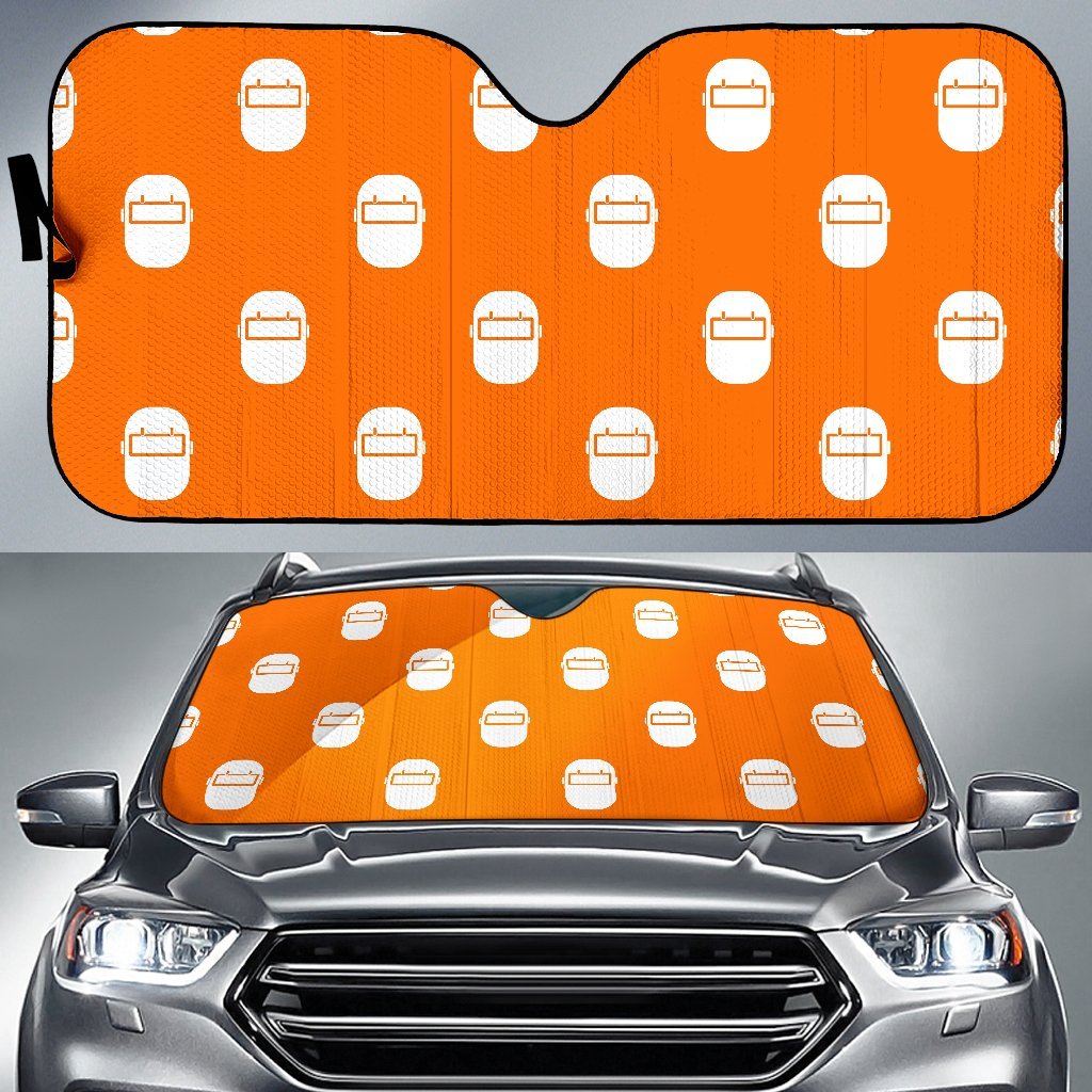 Welder Mask Pattern Print Car Sun Shade-grizzshop