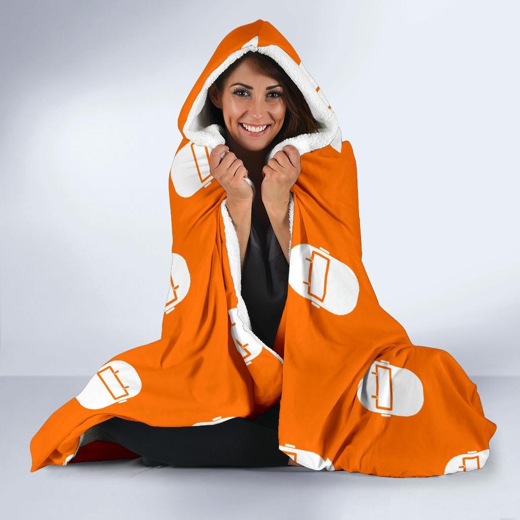 Welder Mask Pattern Print Hooded Blanket-grizzshop