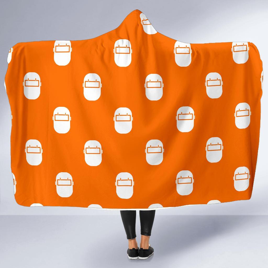 Welder Mask Pattern Print Hooded Blanket-grizzshop