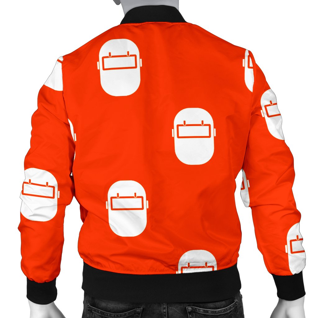 Welder Mask Pattern Print Men's Bomber Jacket-grizzshop