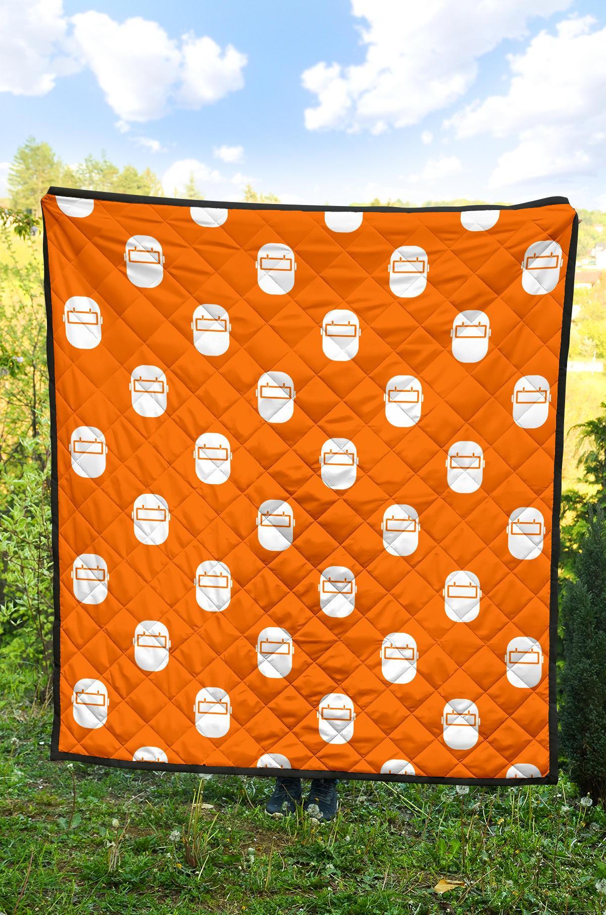 Welder Mask Pattern Print Quilt-grizzshop