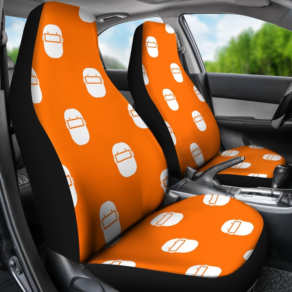 Welder Mask Pattern Print Universal Fit Car Seat Covers-grizzshop