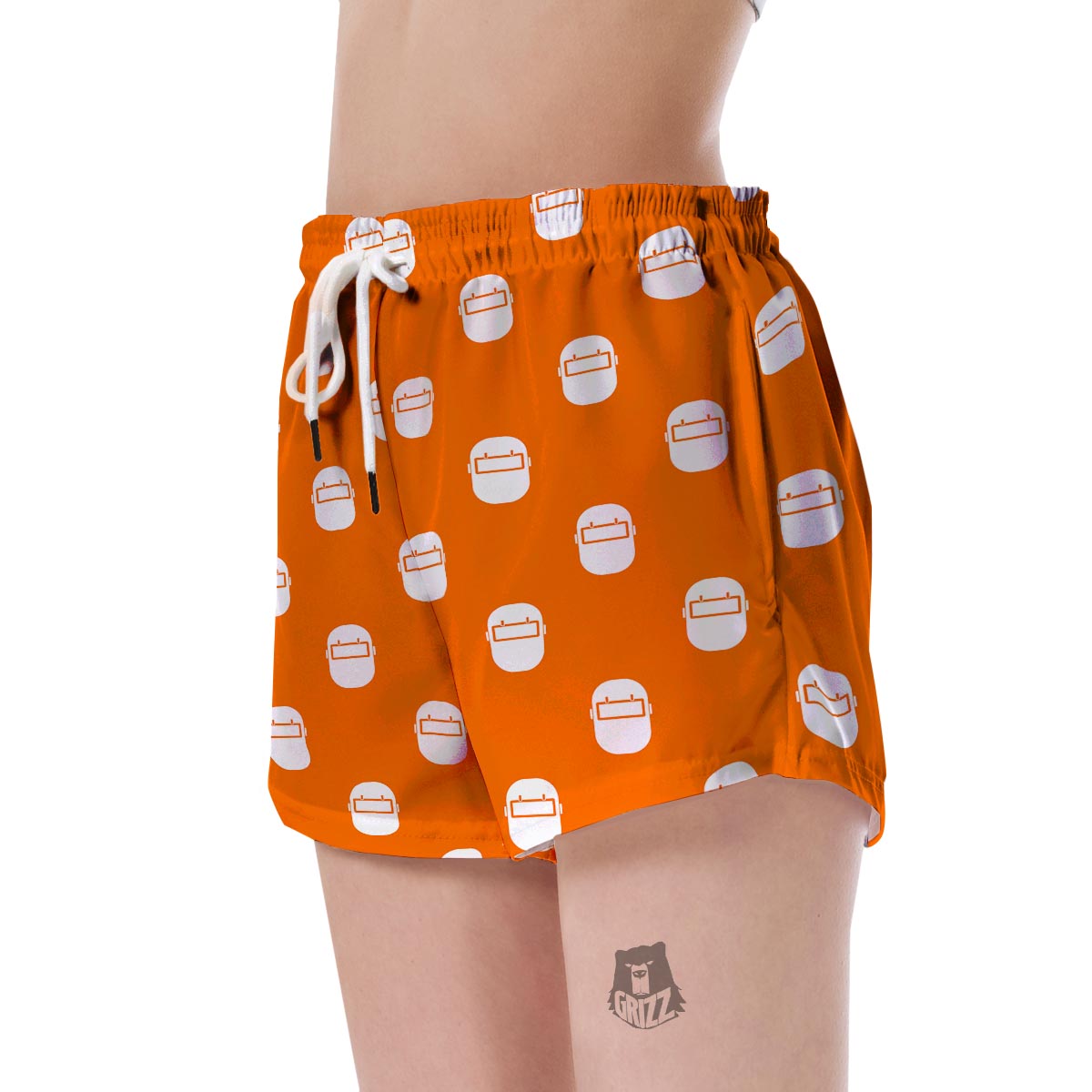 Welder Mask Pattern Print Women's Shorts-grizzshop