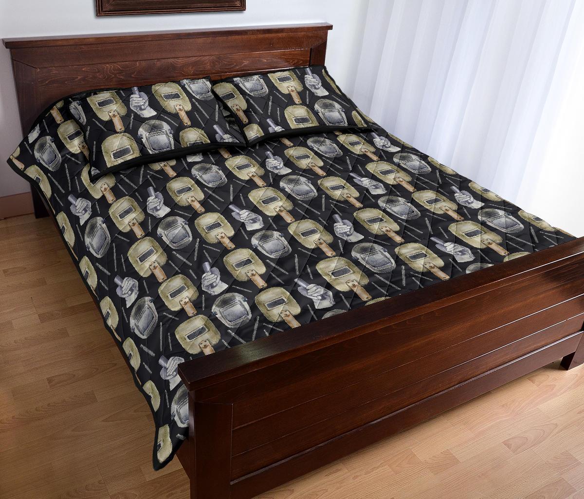 Welder Mask Print Pattern Bed Set Quilt-grizzshop