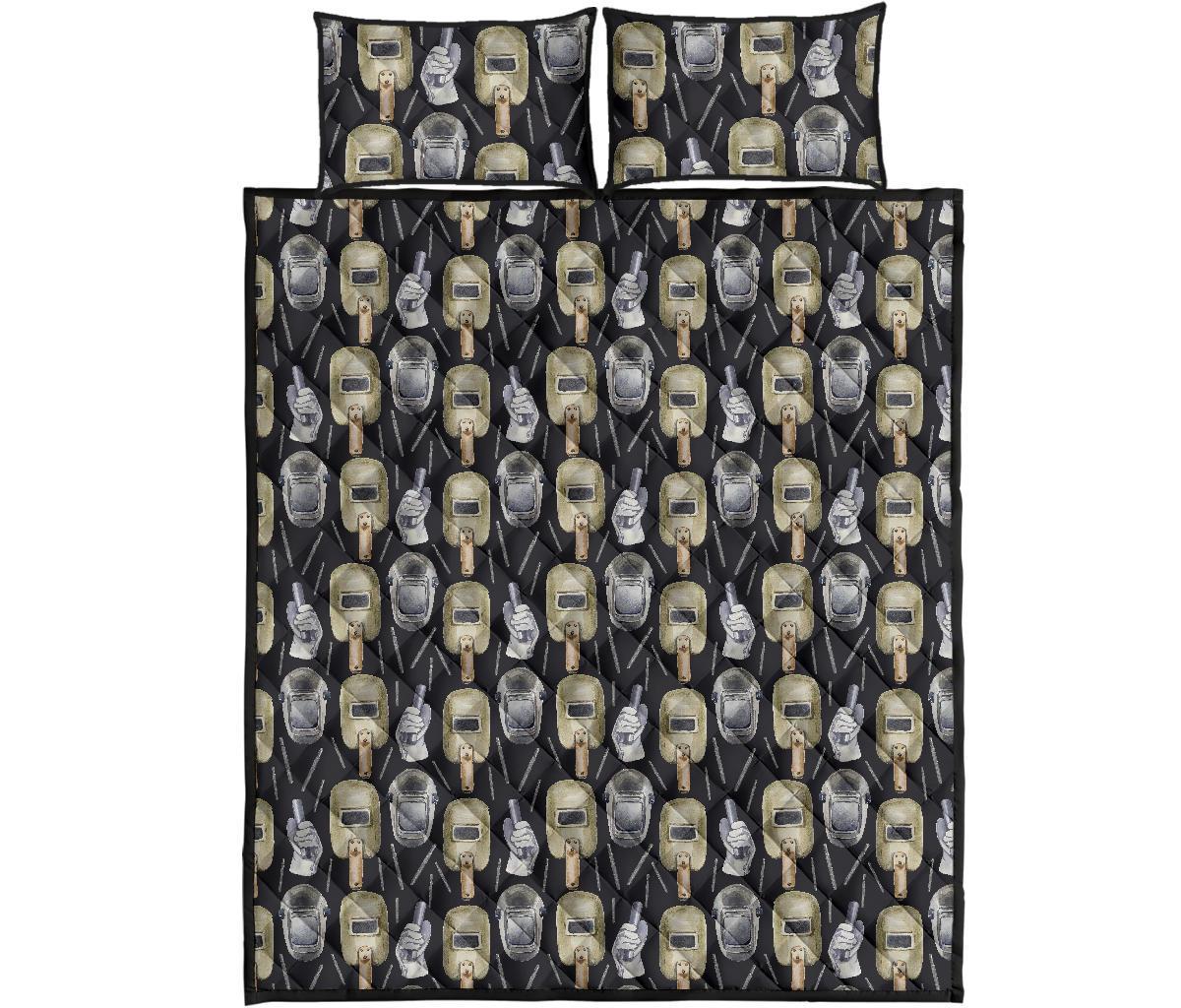 Welder Mask Print Pattern Bed Set Quilt-grizzshop