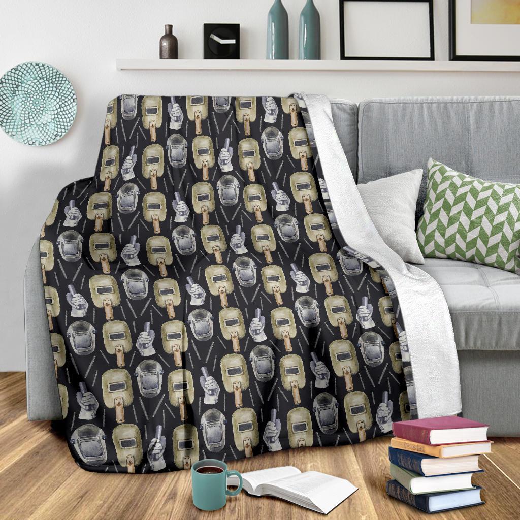 Welder Mask Print Pattern Blanket-grizzshop