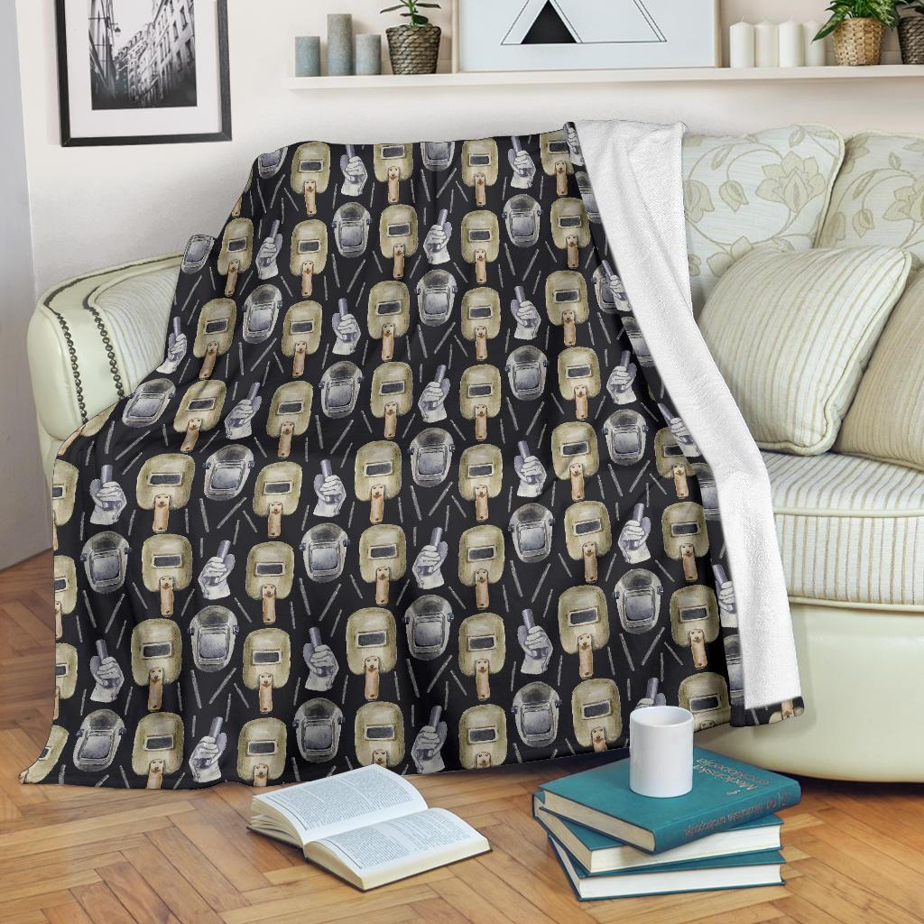 Welder Mask Print Pattern Blanket-grizzshop