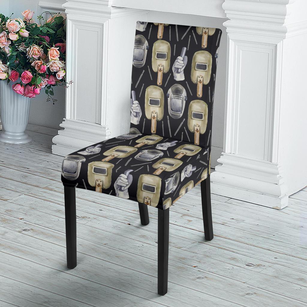 Welder Mask Print Pattern Chair Cover-grizzshop