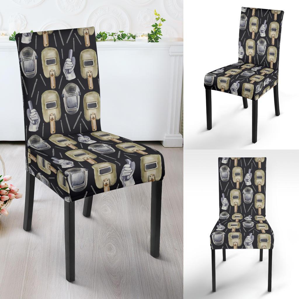 Welder Mask Print Pattern Chair Cover-grizzshop