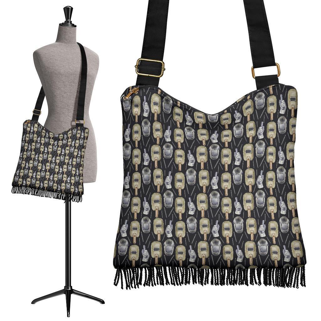 Welder Mask Print Pattern Crossbody bags-grizzshop