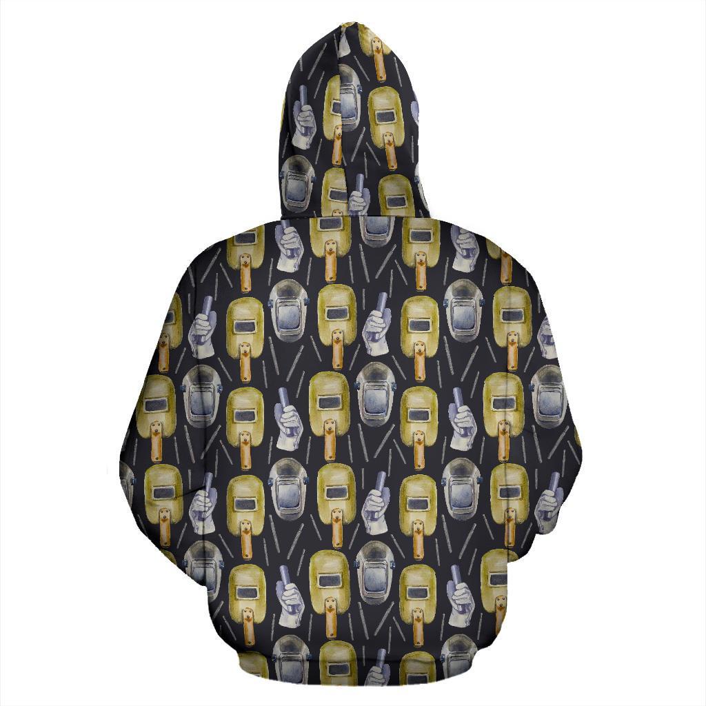 Welder Mask Print Pattern Men Women Pullover Hoodie-grizzshop