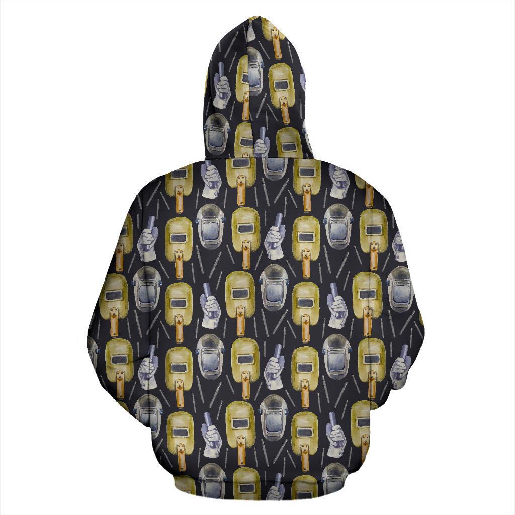 Welder Mask Print Pattern Men Women Pullover Hoodie-grizzshop