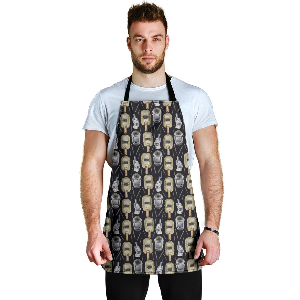 Welder Mask Print Pattern Men's Apron-grizzshop