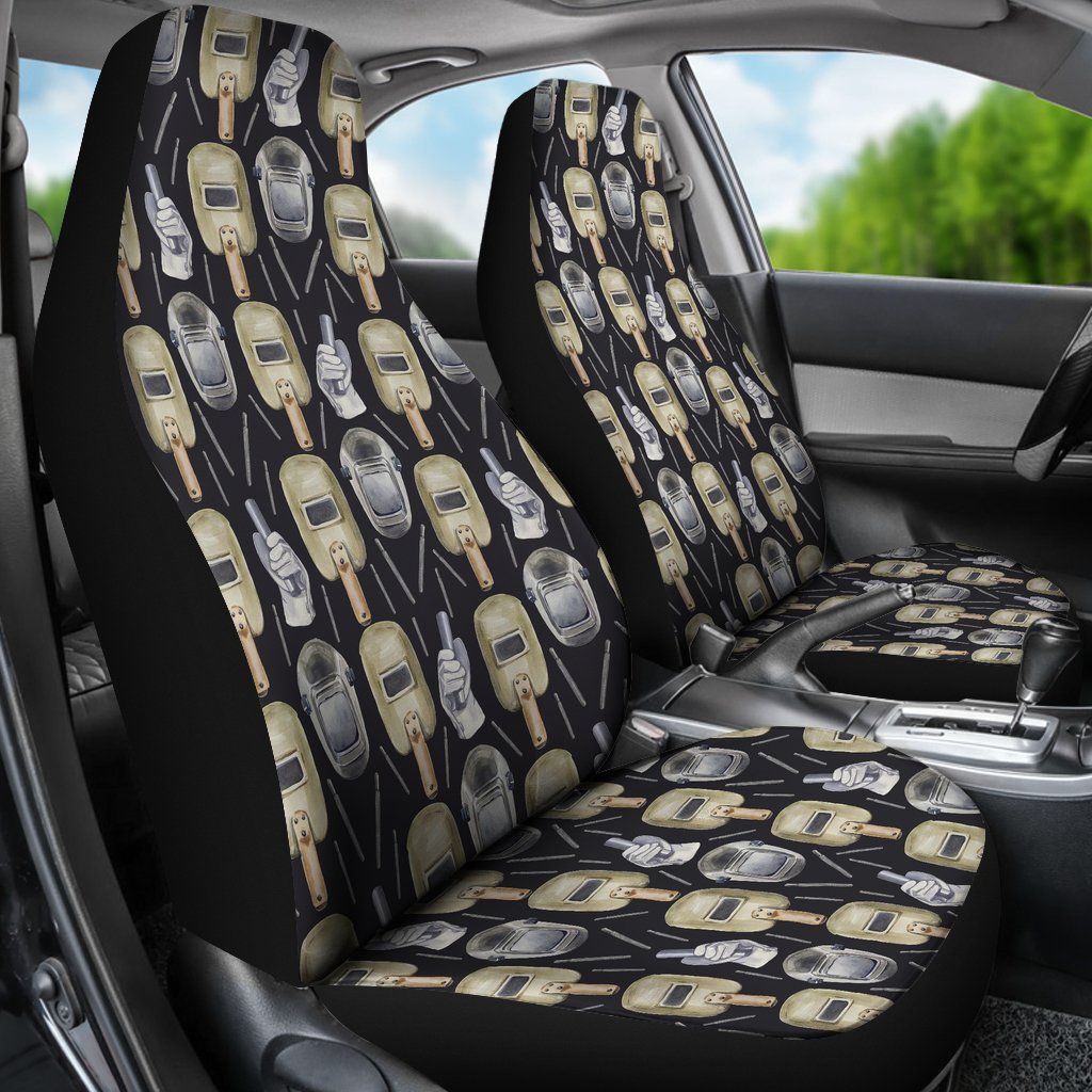 Welder Mask Print Pattern Universal Fit Car Seat Covers-grizzshop