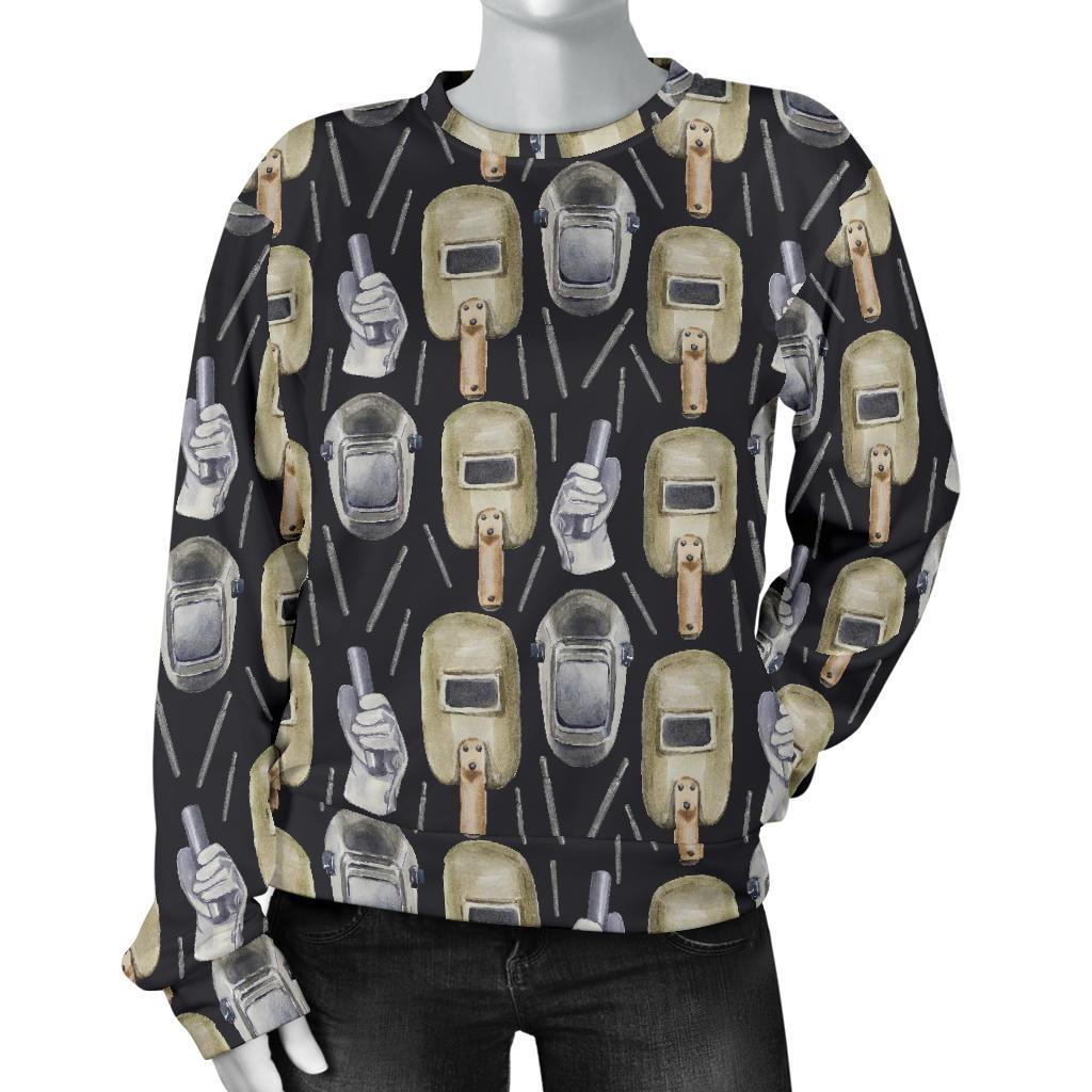 Welder Mask Print Pattern Women's Sweatshirt-grizzshop