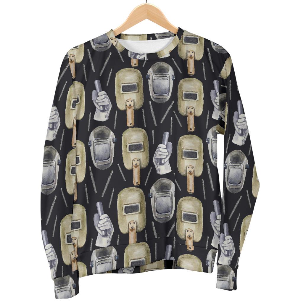 Welder Mask Print Pattern Women's Sweatshirt-grizzshop