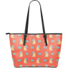 Welder Pattern Print Leather Tote Bag-grizzshop