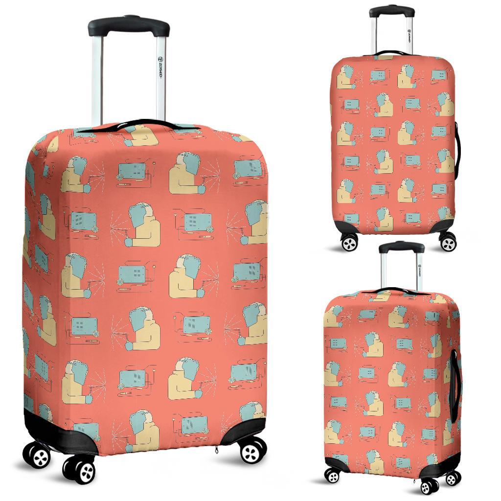 Welder Pattern Print Luggage Cover Protector-grizzshop
