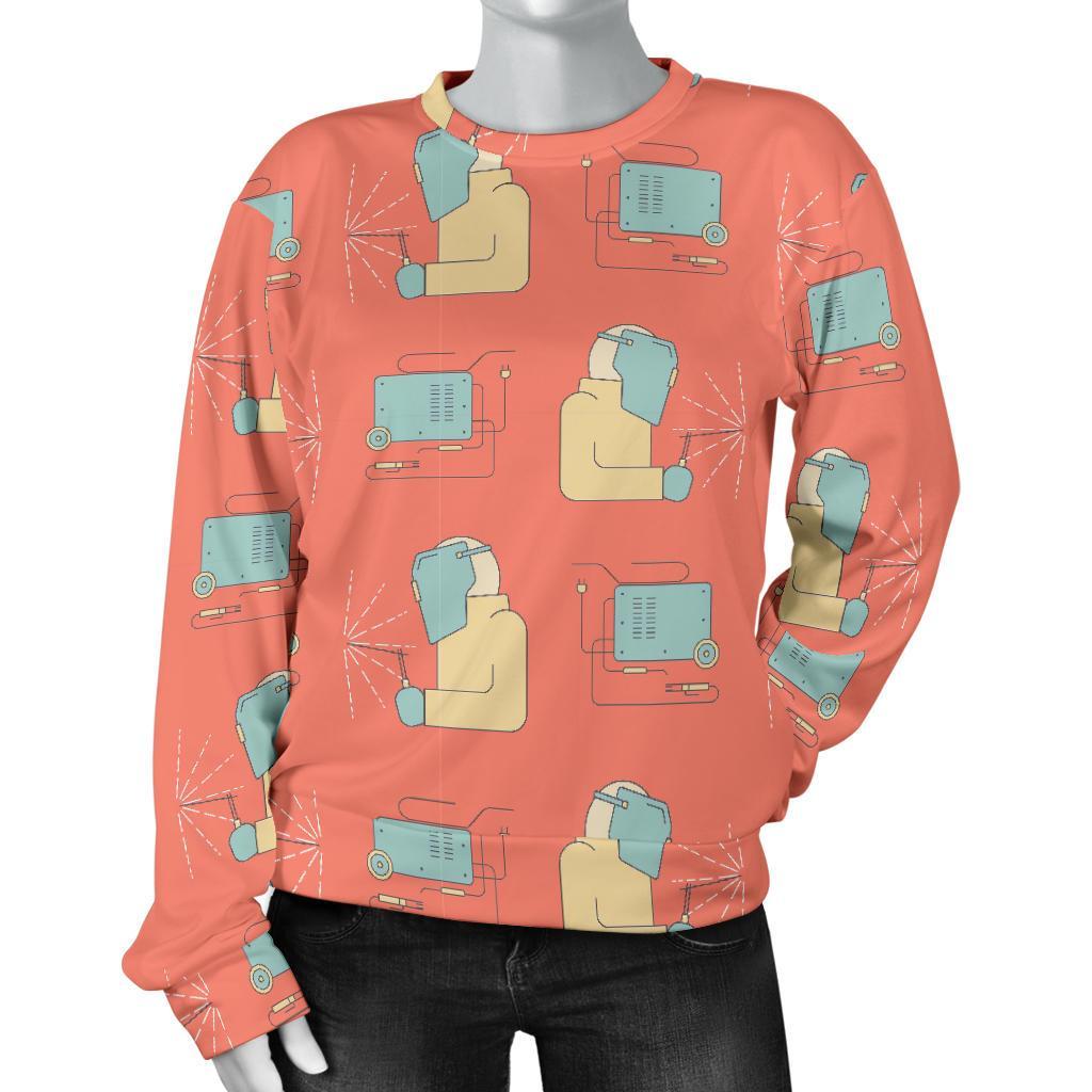 Welder Pattern Print Women's Sweatshirt-grizzshop