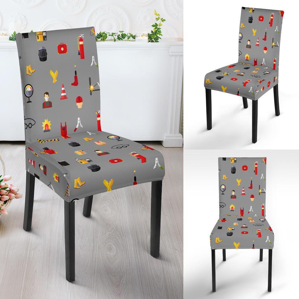 Welder Print Pattern Chair Cover-grizzshop