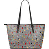 Welder Print Pattern Leather Tote Bag-grizzshop