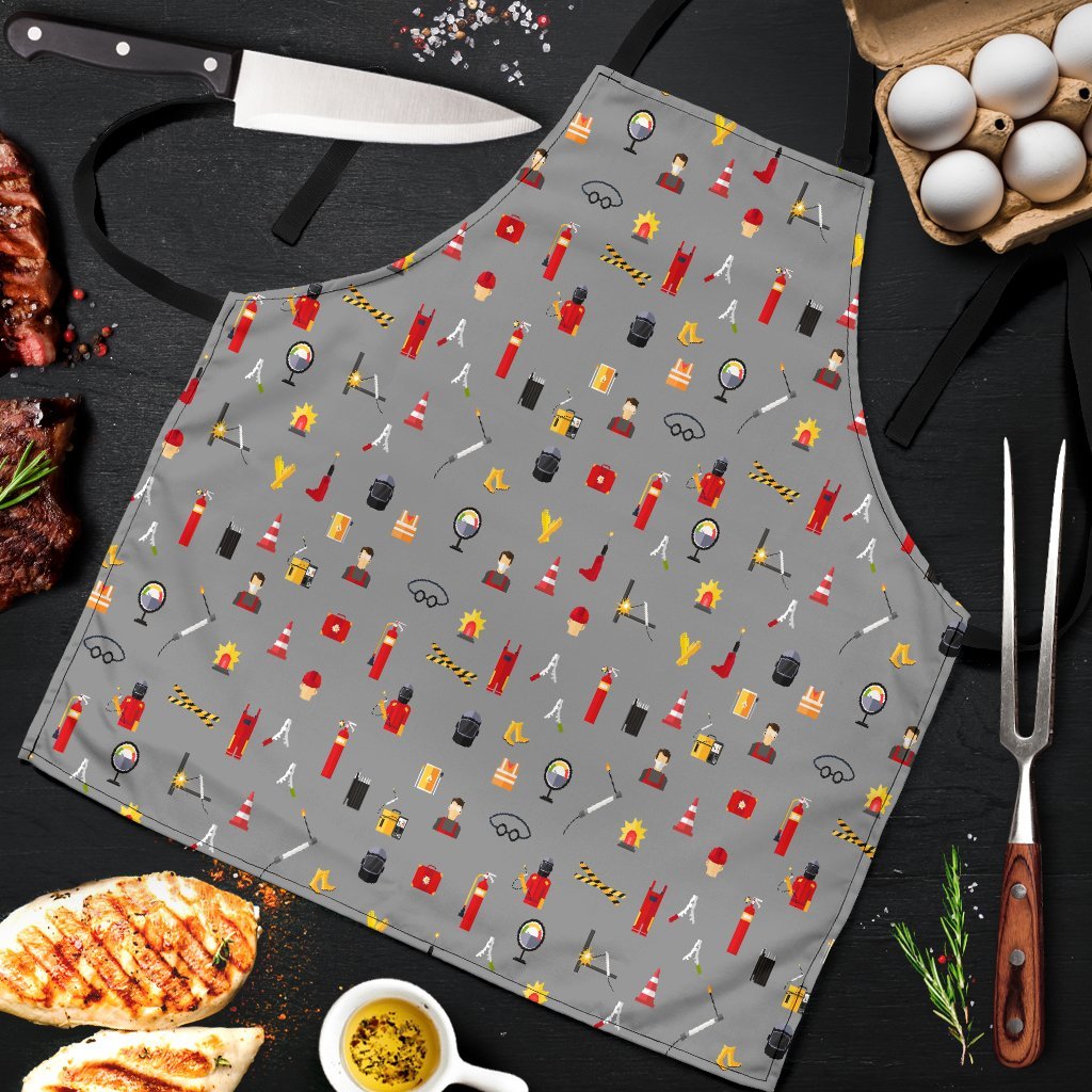 Welder Print Pattern Men's Apron-grizzshop