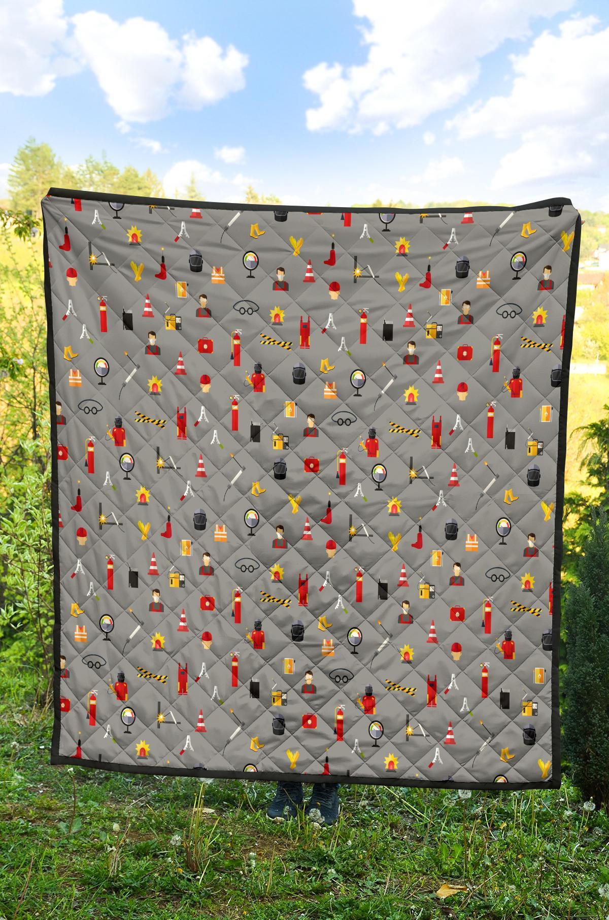 Welder Print Pattern Quilt-grizzshop