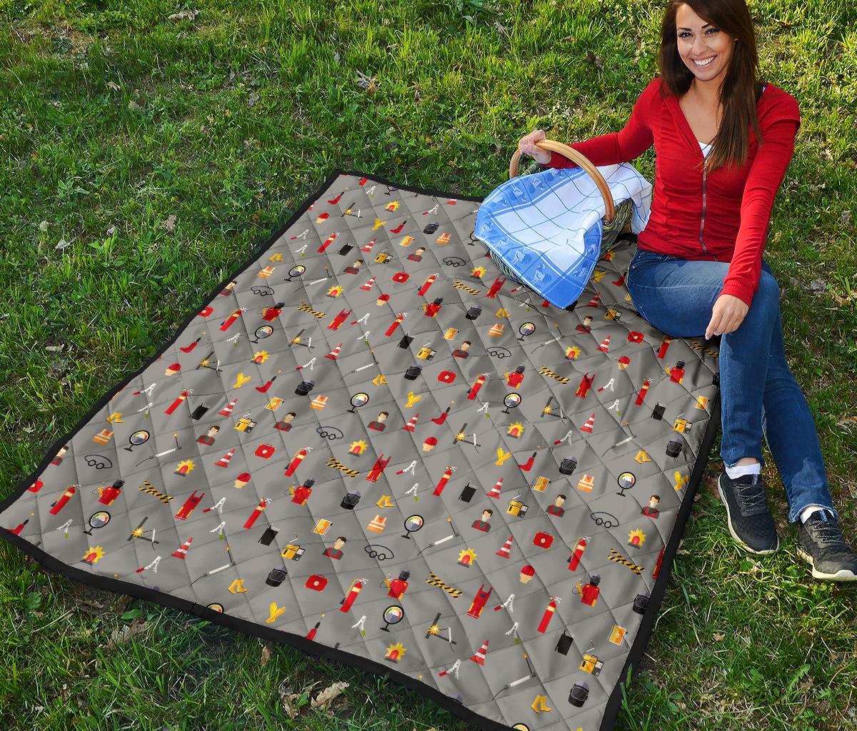 Welder Print Pattern Quilt-grizzshop