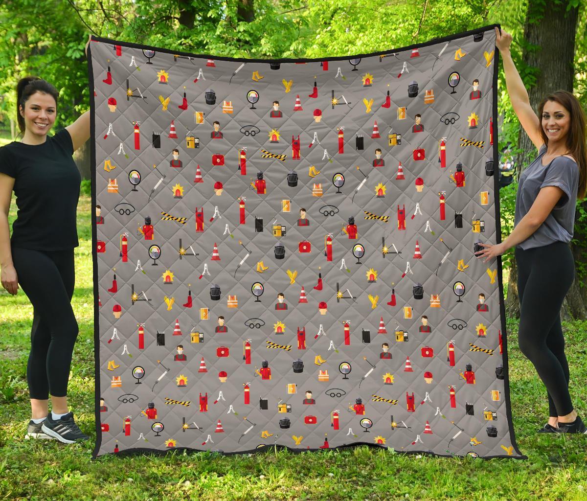 Welder Print Pattern Quilt-grizzshop