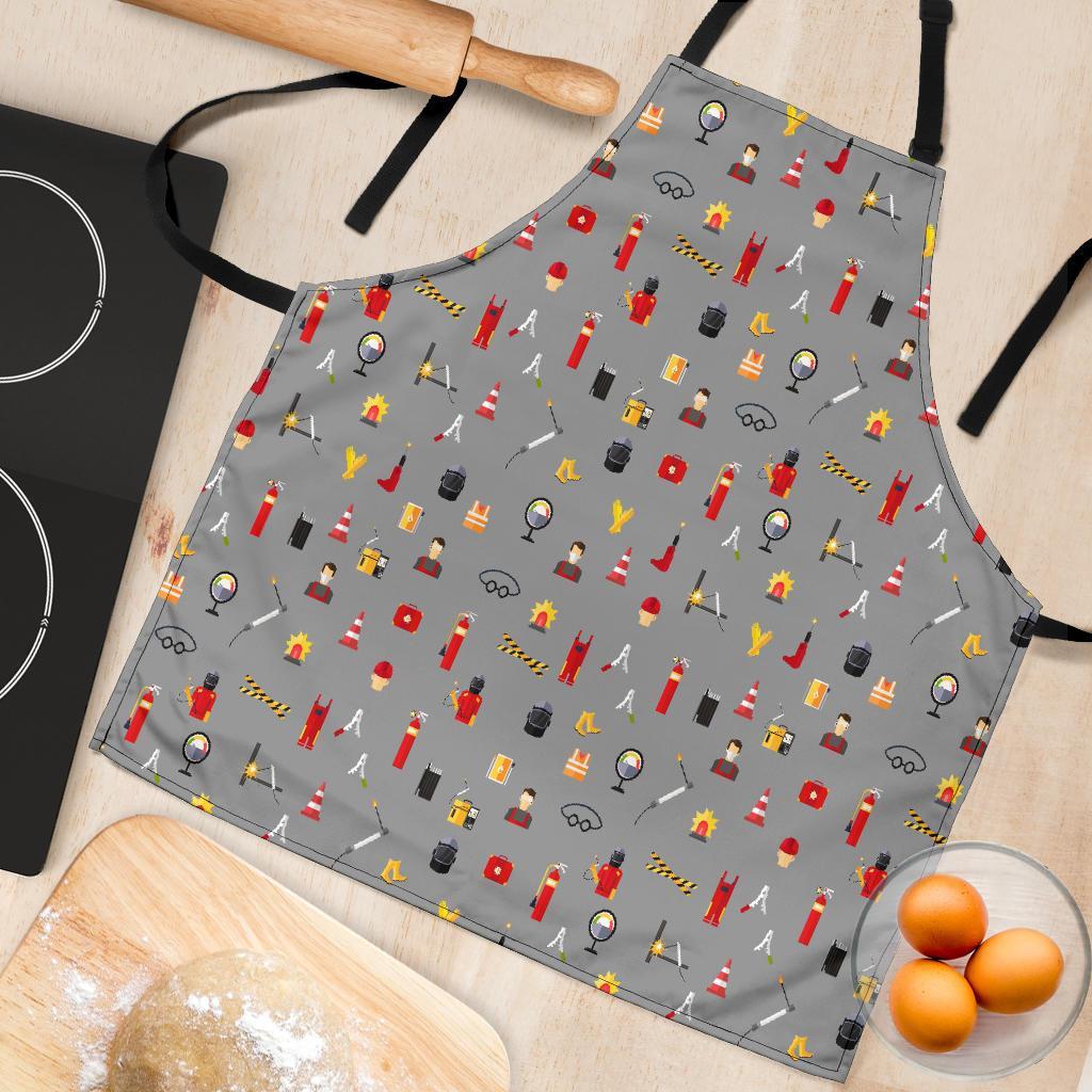 Welder Print Pattern Women's Apron-grizzshop