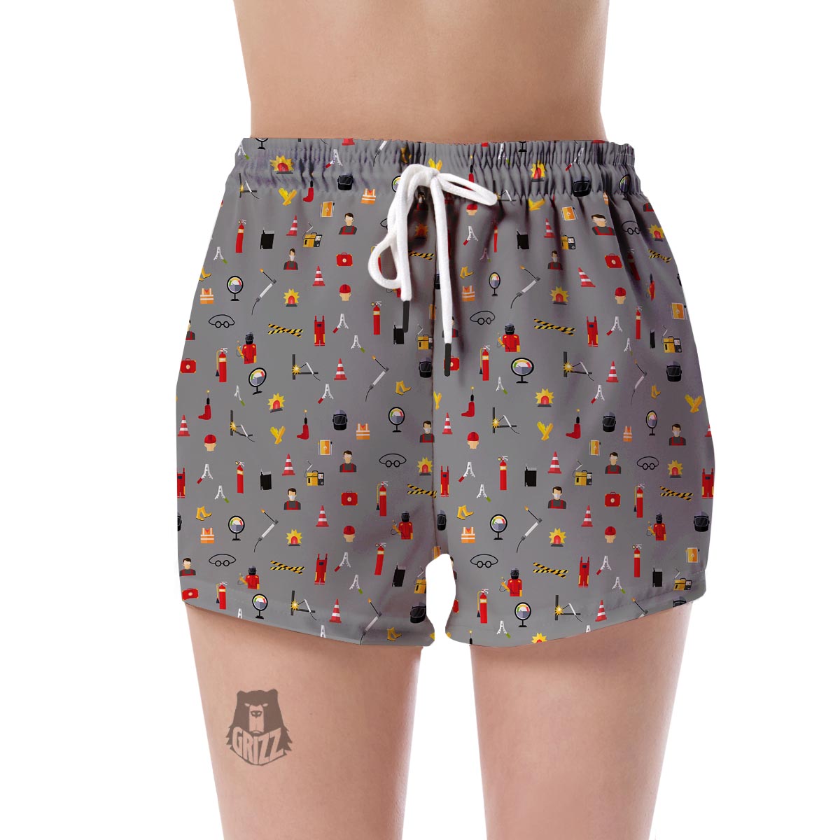 Welder Print Pattern Women's Shorts-grizzshop