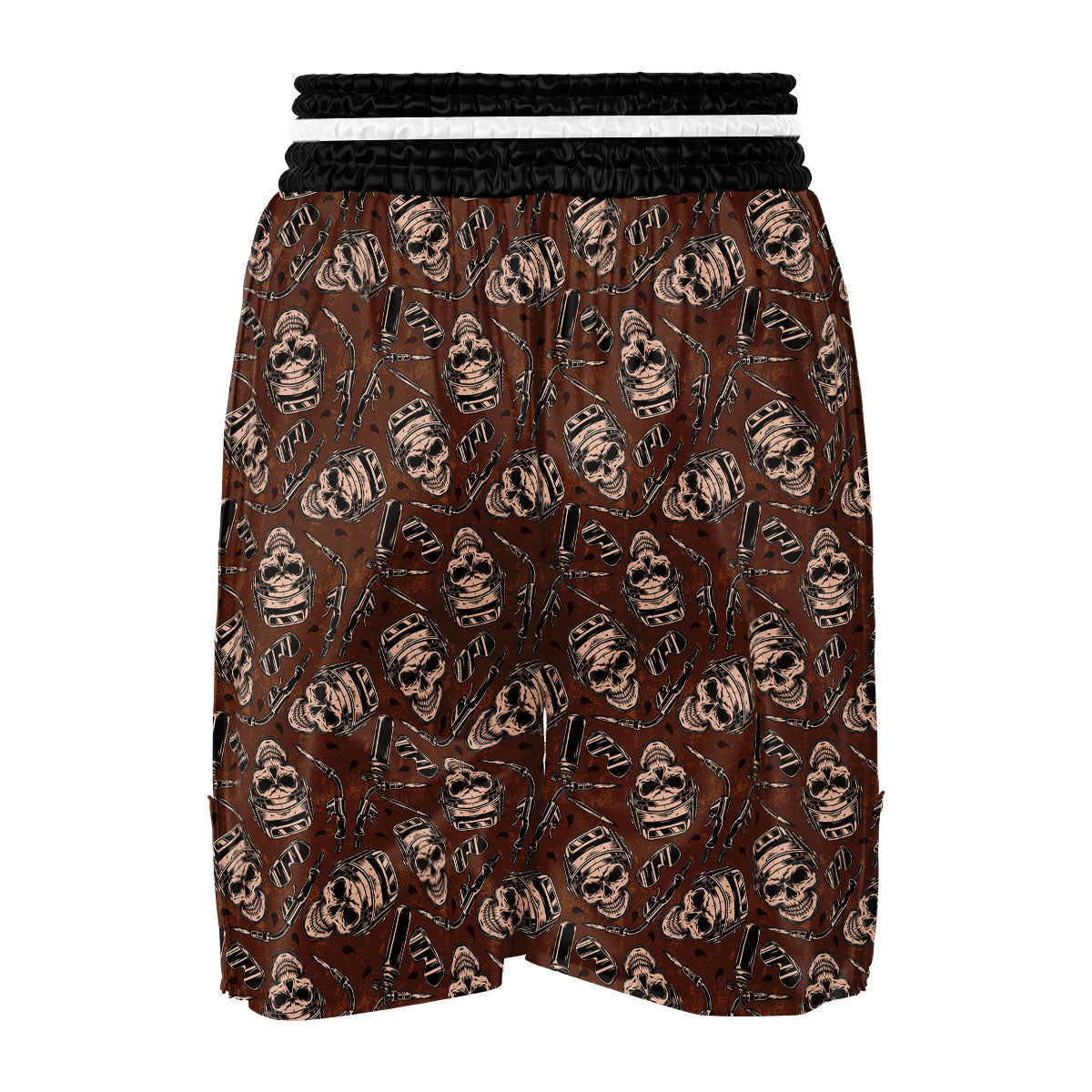 Welder Skull Print Pattern Boxing Shorts-grizzshop