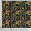 Western Cowboy Cactus Pattern Print Bathroom Shower Curtain-grizzshop