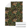 Western Cowboy Cactus Pattern Print Blanket-grizzshop