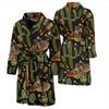 Western Cowboy Cactus Pattern Print Men Long Robe-grizzshop