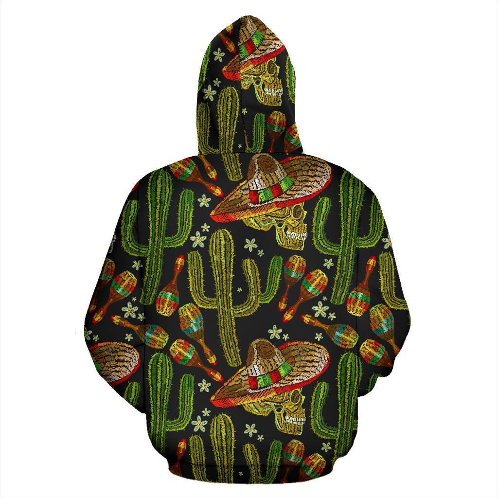 Western Cowboy Cactus Pattern Print Men Women Pullover Hoodie-grizzshop