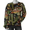 Western Cowboy Cactus Pattern Print Women's Sweatshirt-grizzshop