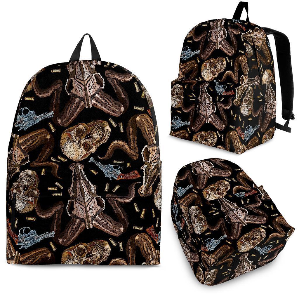 Western Cowboy Gun Print Pattern Backpack-grizzshop