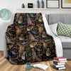 Western Cowboy Gun Print Pattern Blanket-grizzshop