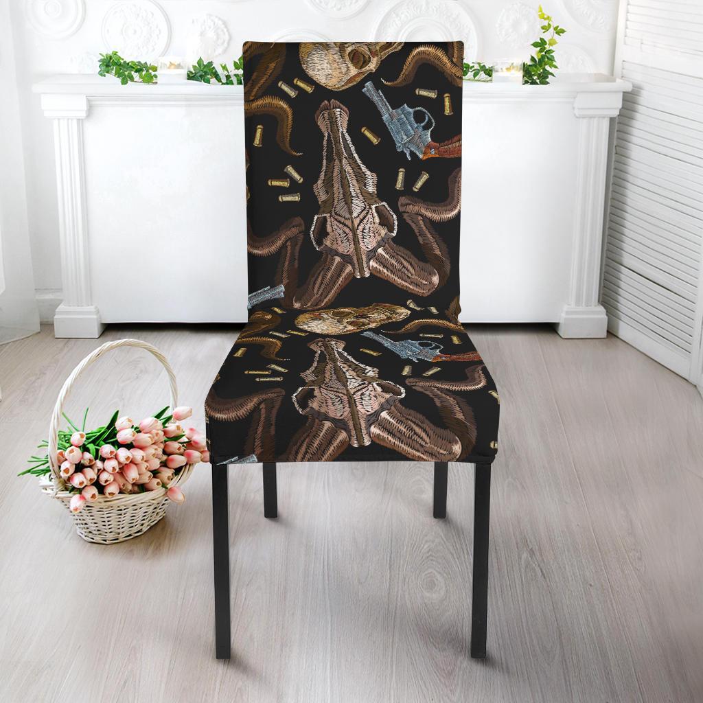 Western Cowboy Gun Print Pattern Chair Cover-grizzshop