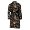 Western Cowboy Gun Print Pattern Men Long Robe-grizzshop