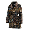 Western Cowboy Gun Print Pattern Women Long Robe-grizzshop